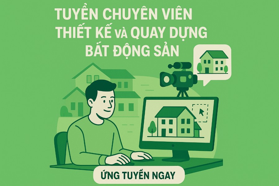 Tuyển dụng chuyên viên thiết kế design và quay dựng lĩnh vực BĐS